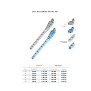 Distal Medial Tibia Locking Compression Plate 3.5mm Stainless Steel Surgical Tools CE SALAAR