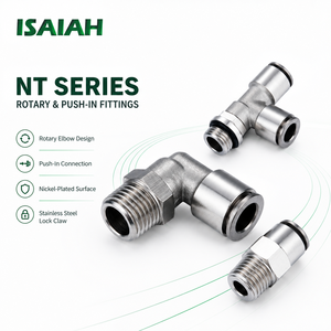 Pneumatic Parts Rotary Elbow with External Thread NT Series by Push-in Fittings with Springs