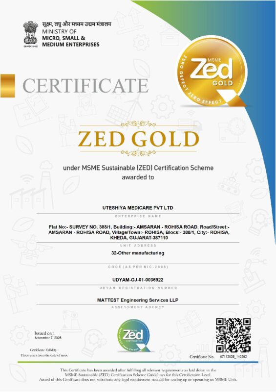 ZED Gold Quality Certification for Zero Defect Manufacturing